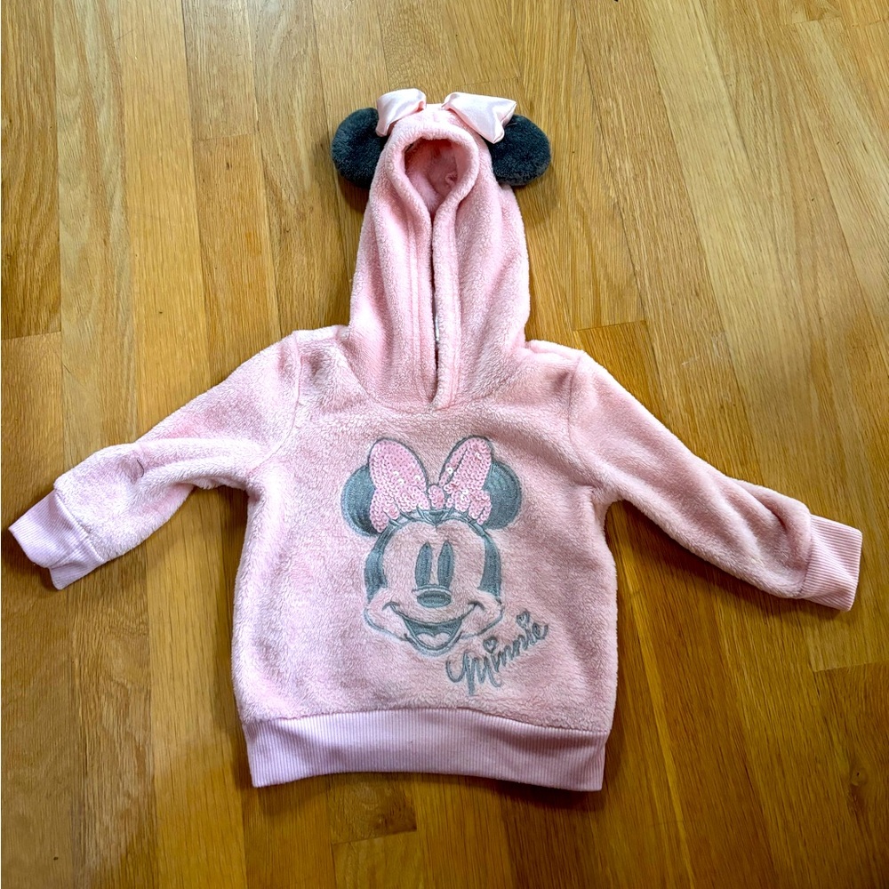 Pink Minnie Mouse Hoodie for Baby Girl